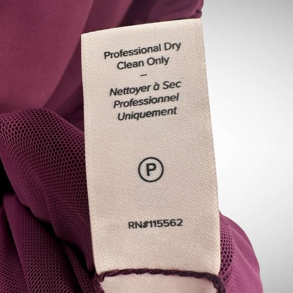 Cinq a Sept Lacey Ruched Dark Fig Crepe Midi Dress Size 6 Sleeveless Simple - Picture 7 of 12